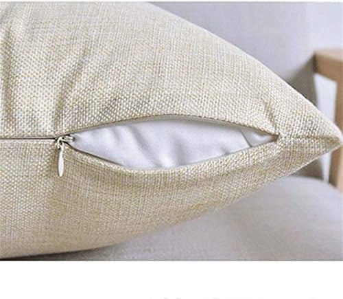 Miniatura 6 de Mugod Funda de almohada cuadrada de lino decorativa azul marino y amarillo para el hogar, para hombres, mujeres, dormitorio, sala de estar, funda de