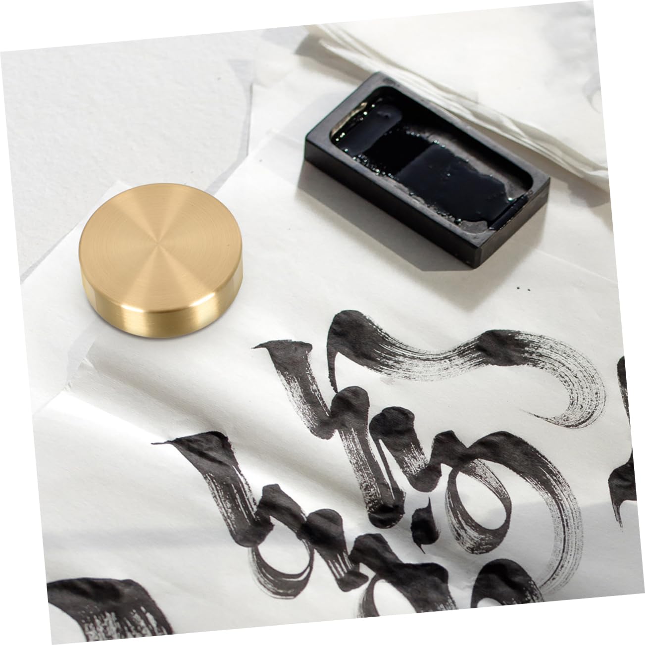 Messing Briefbeschwerer für Kalligrafie, Goldfarben