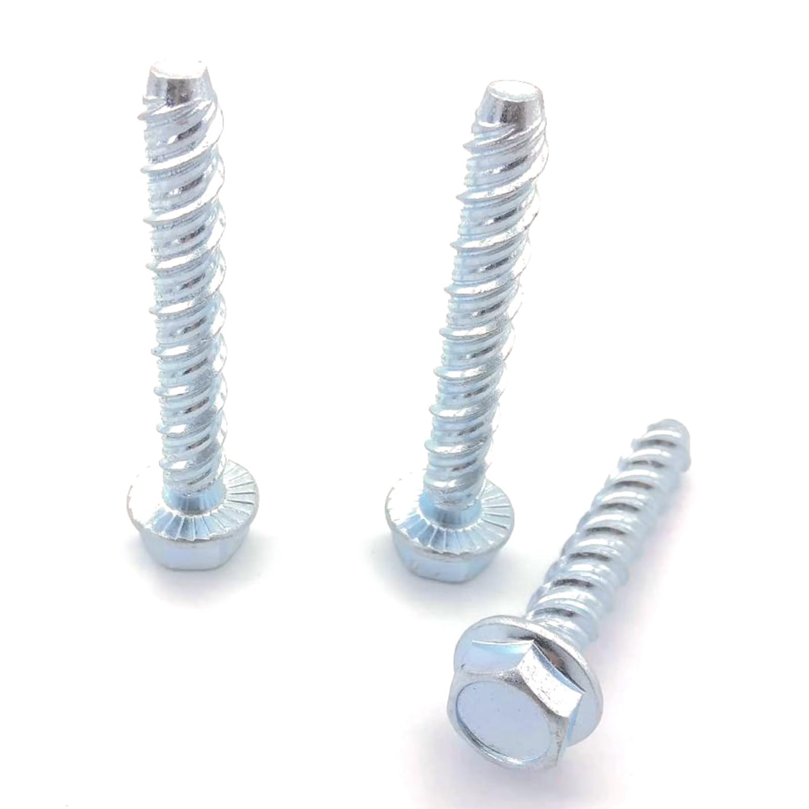 Tornillos Tornillo autorroscante de Cabeza Hexagonal con Brida for hormigón, 5 Piezas, 8 x 110 mm(6X100mm)