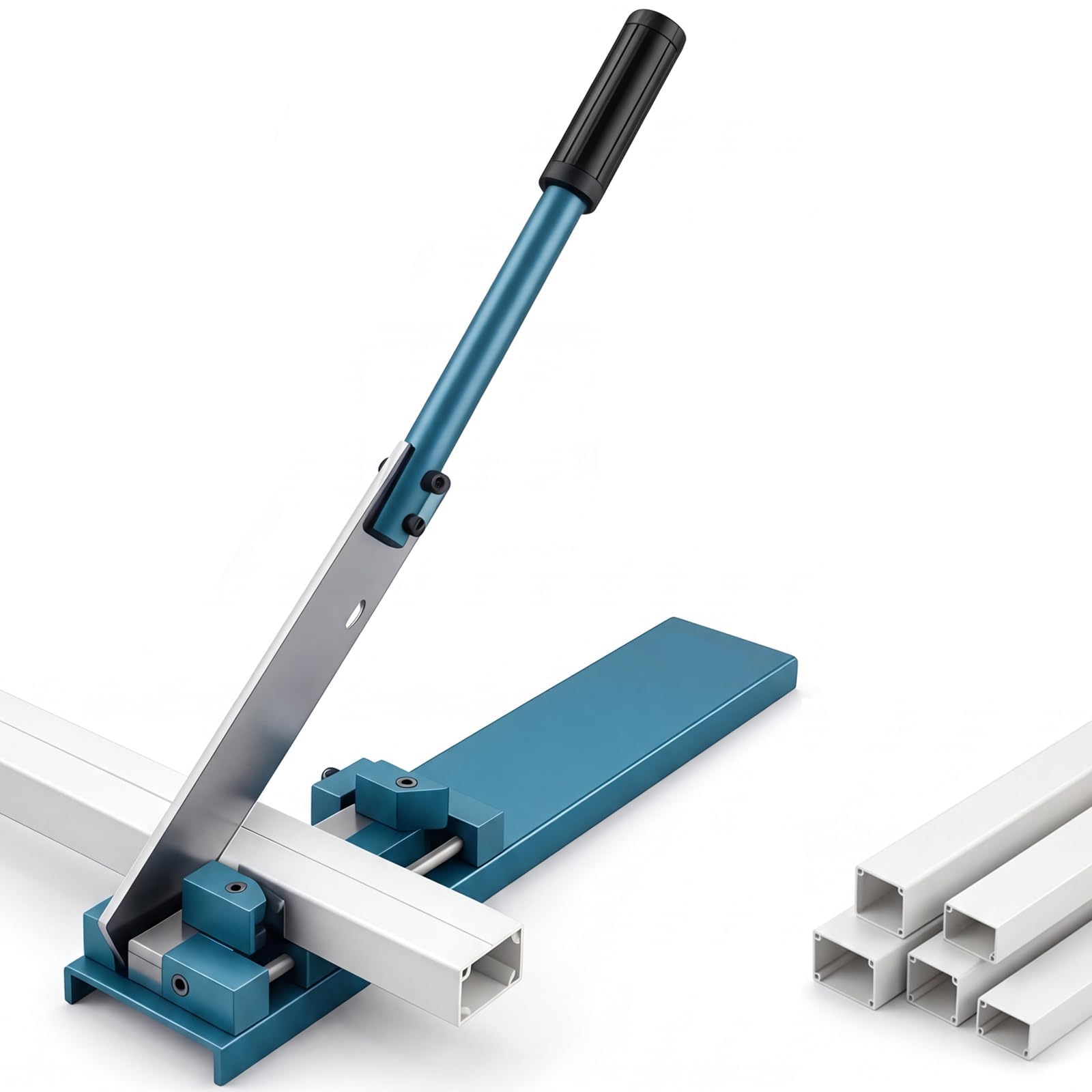 Manual PVC Trunking Cutter, 100 mm Cable Tray Shears for 45°/90° Cuts
