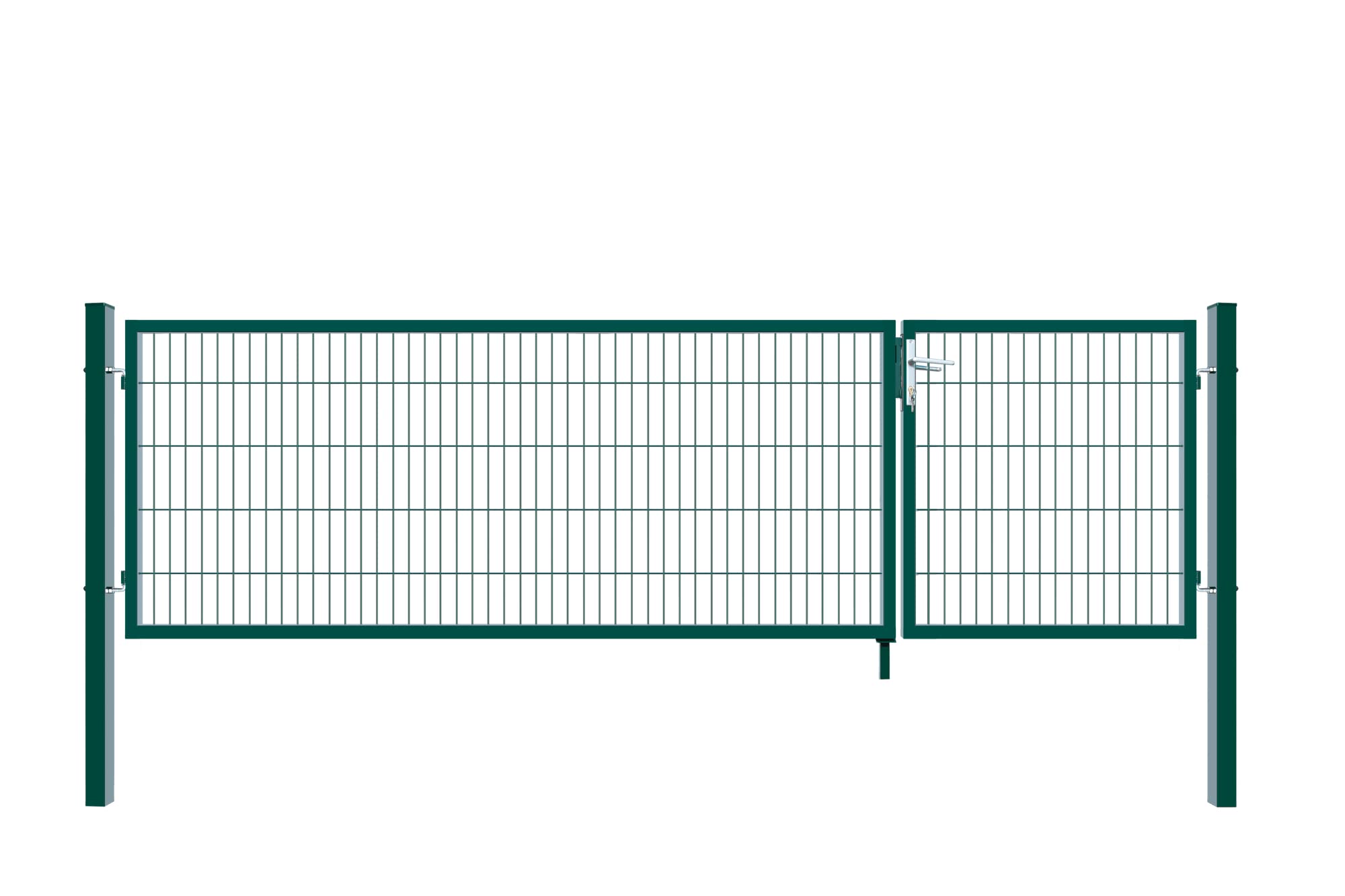 Home Deluxe Cancello da Giardino 'ADITUS' -Dimensione: 200 x 350 cm- Manico, blocco e chiave inclusi, Compreso il blocco del pavimento I Cancello per Recinzione, porta da giardino