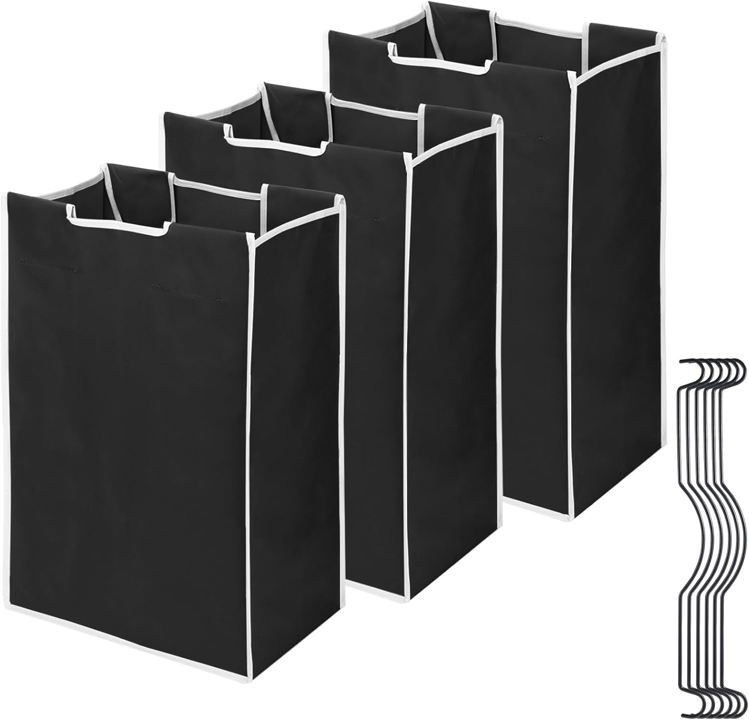 3 Bag Laundry Sorter Replacement Bags, Augot Large Hamper