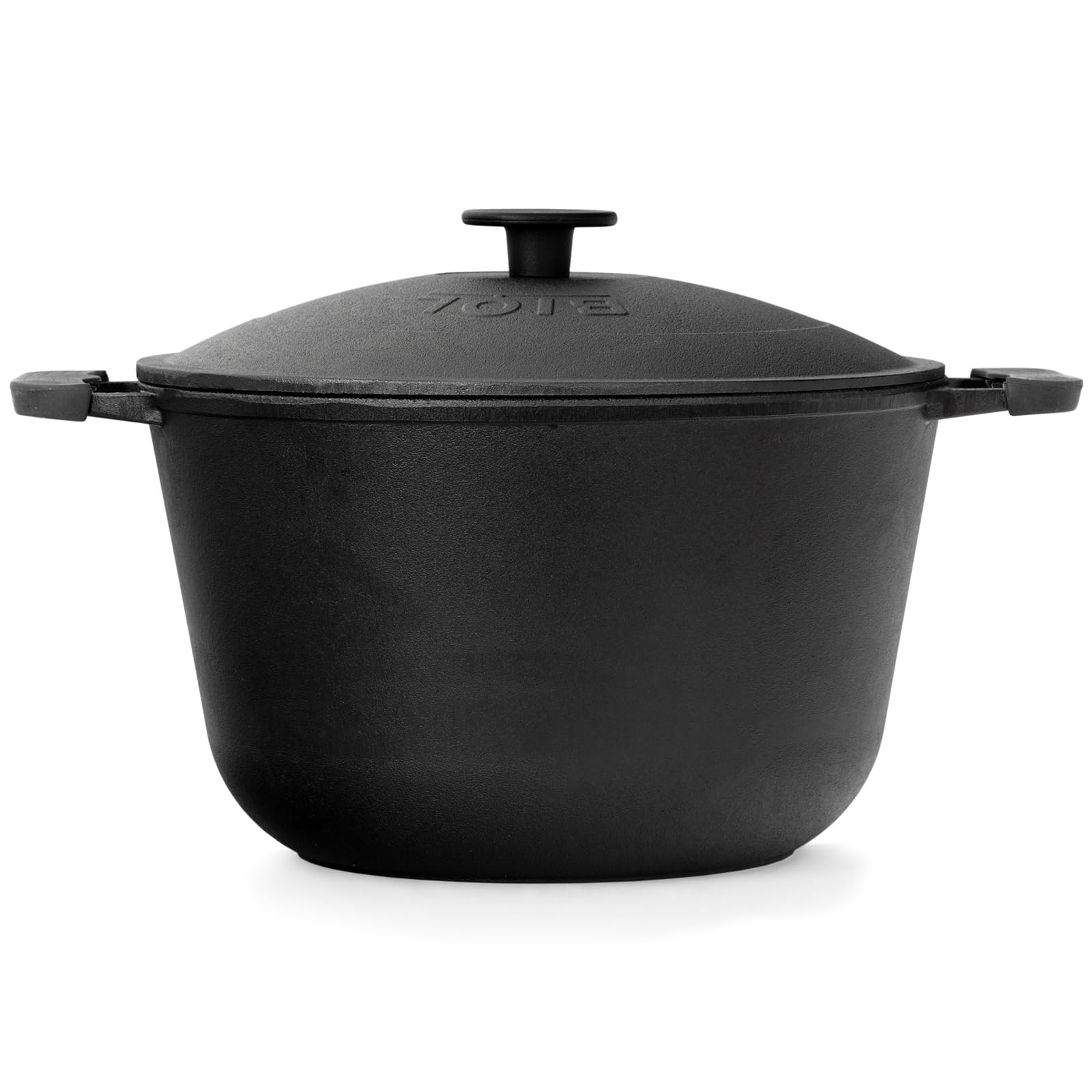 Olla de hierro fundido de 4 L 22 cm con tapa de hierro fundido Cacerola para asar Olla para pan de inducción Olla para hornear pan Apta para el horno