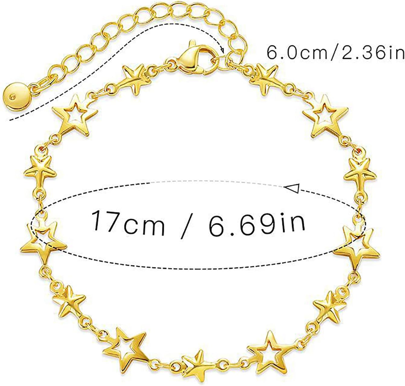 Dainty Gold Bracelets for Women, 18 Gold Plated Adjustable Evil Eye/Butterfly/Beaded/Pearl/Heart/Turquoise Handmade Bracelet for Women - Image 2