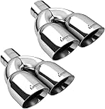 Upower Pack of 2 Dual Exhaust Tip Tailpipe 2.5 Inch Inlet 3.5