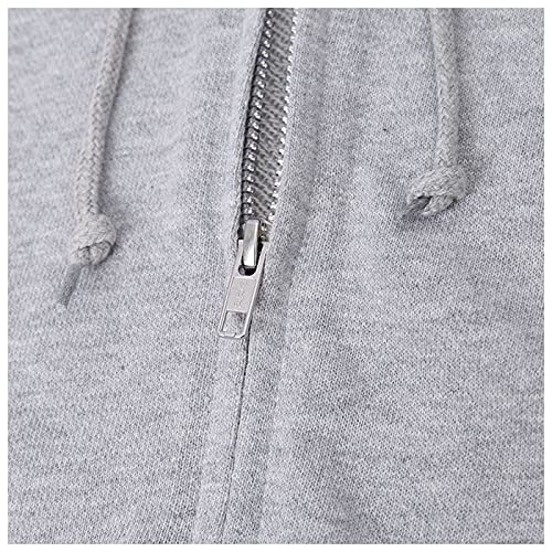 Image of Printstar 00217-MLZ Men's Sweatshirt, 8.4 oz, Fleece Lined, Zip-up, Light Hoodie, Full Zip,