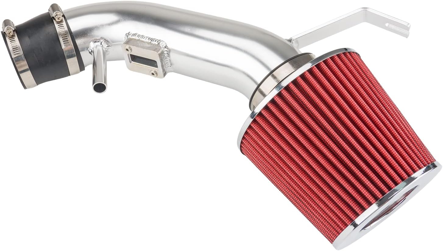 Torchbeam Cold Air Intake Filters System Kits Fit for Altima 2007-2012, Aluminum Filter System Replacement Red