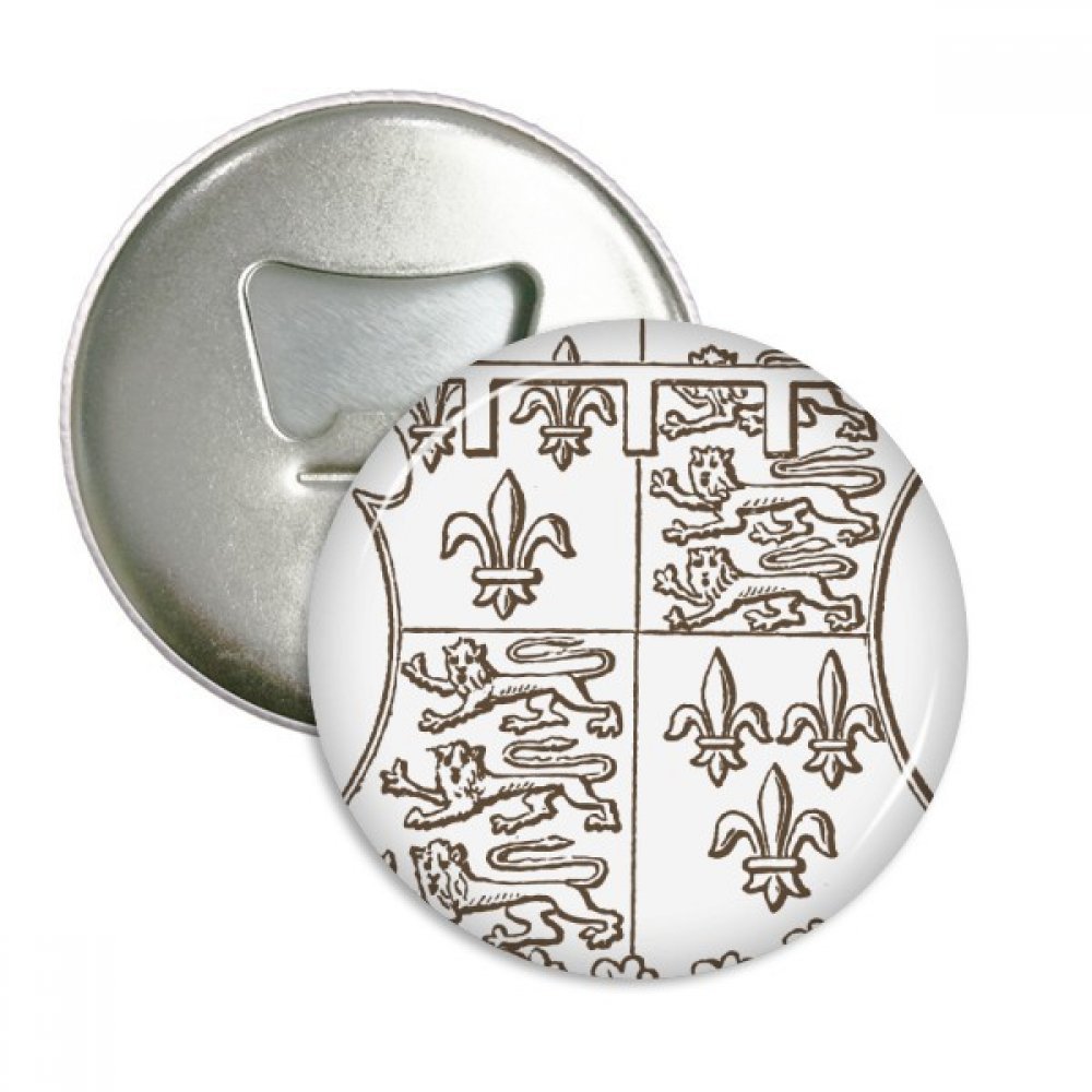 Cadeau décapsuleur baroque et badge lion lot de 3