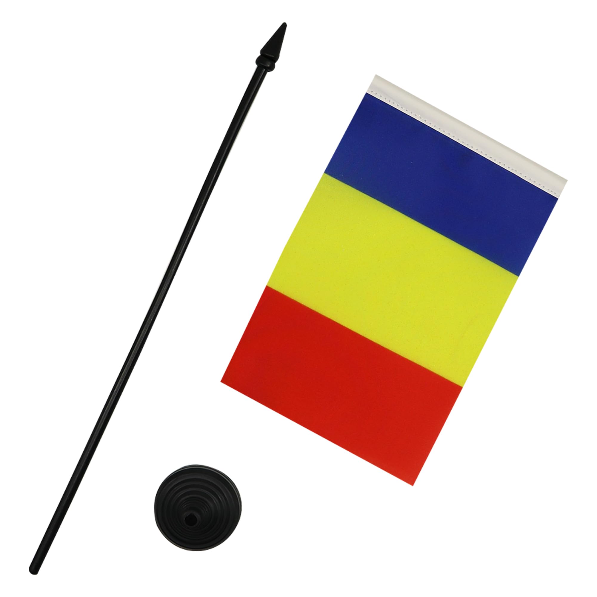 AZ FLAG - Drapeau De Table Bulgarie - 15x10 Cm - Mini Drapeau Bulgare De Bureau 100% Polyester Avec Hampe De 25cm Et Socle En Plastique Noir