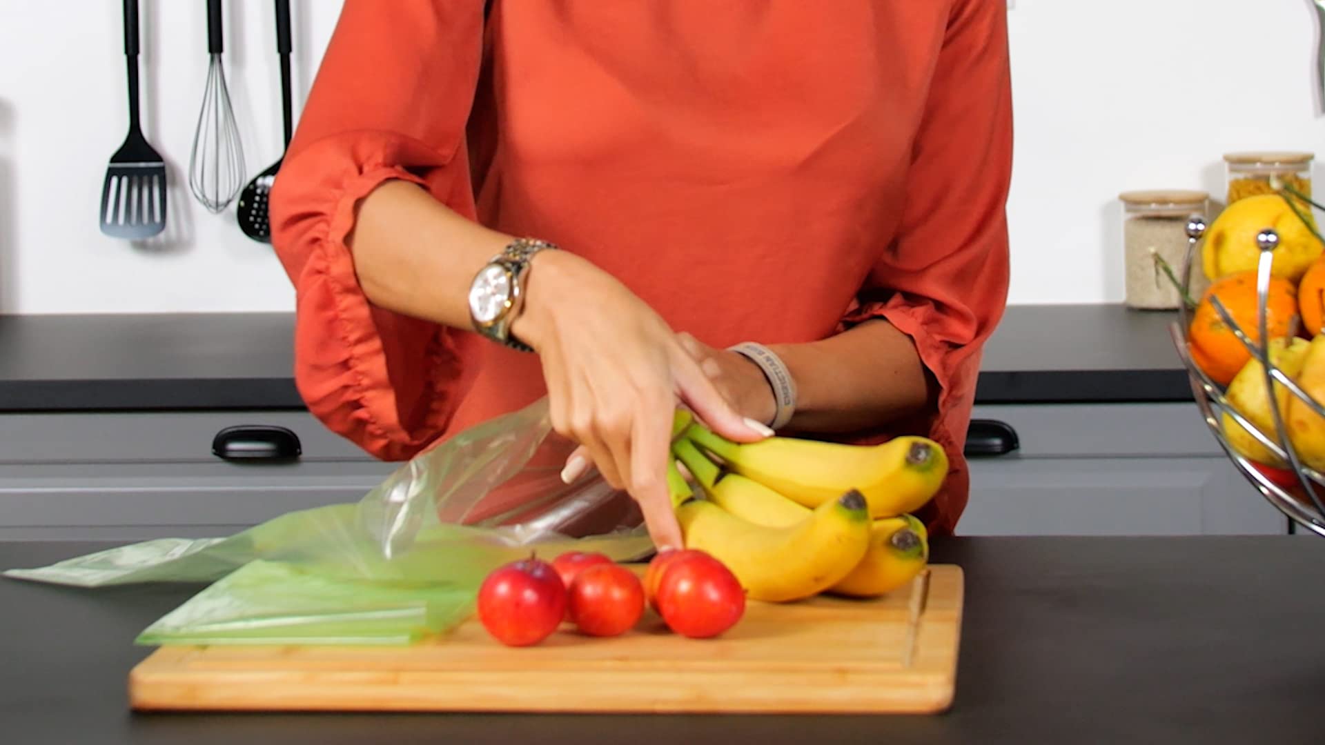 24x Obst & Gemüse Aufbewahrungsbeutel - Ethylen-Absorber Für Längere Frische