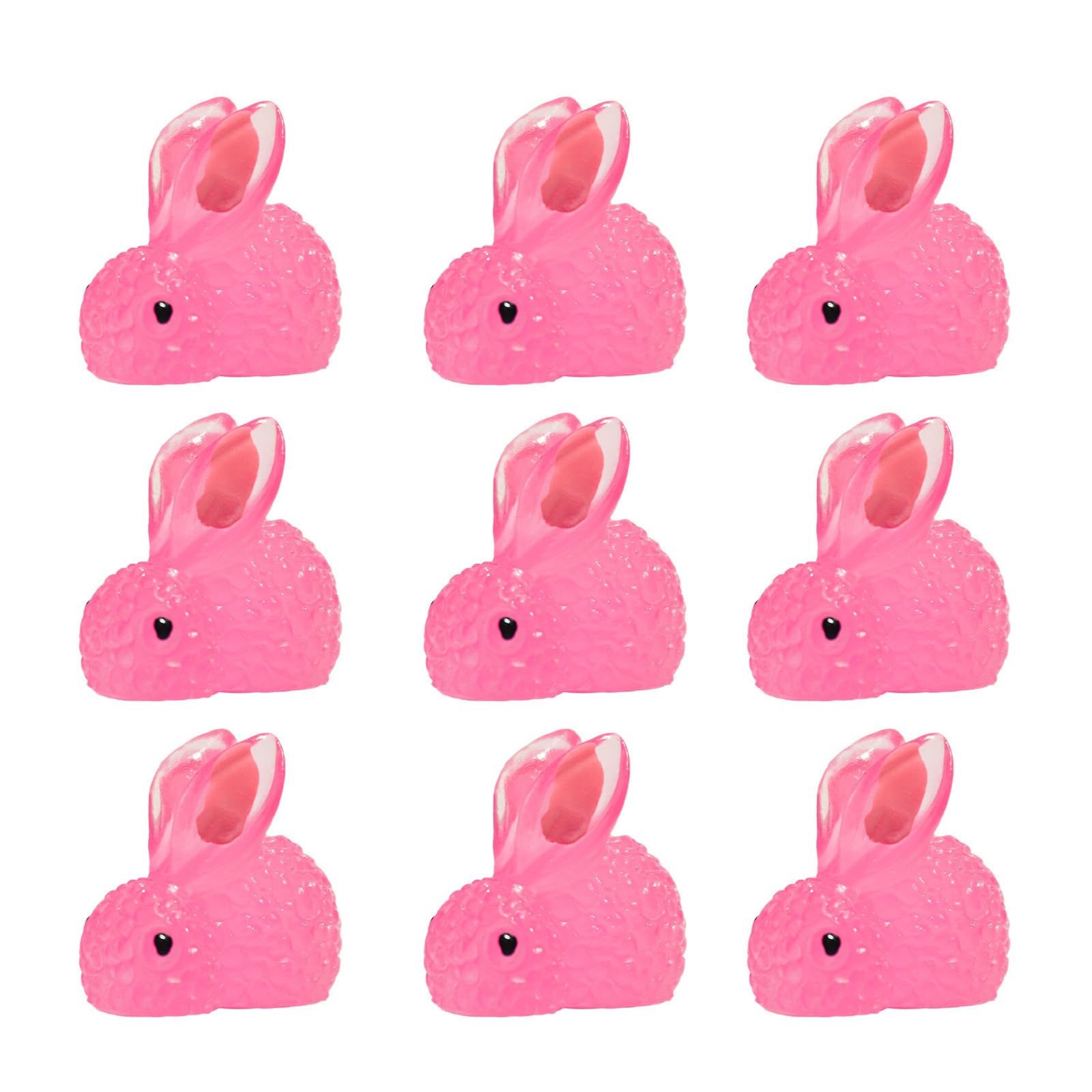 Lot de 500 figurines miniatures lumineuses en forme de petits lapins - Accessoires de jardin - Décoration de jardin