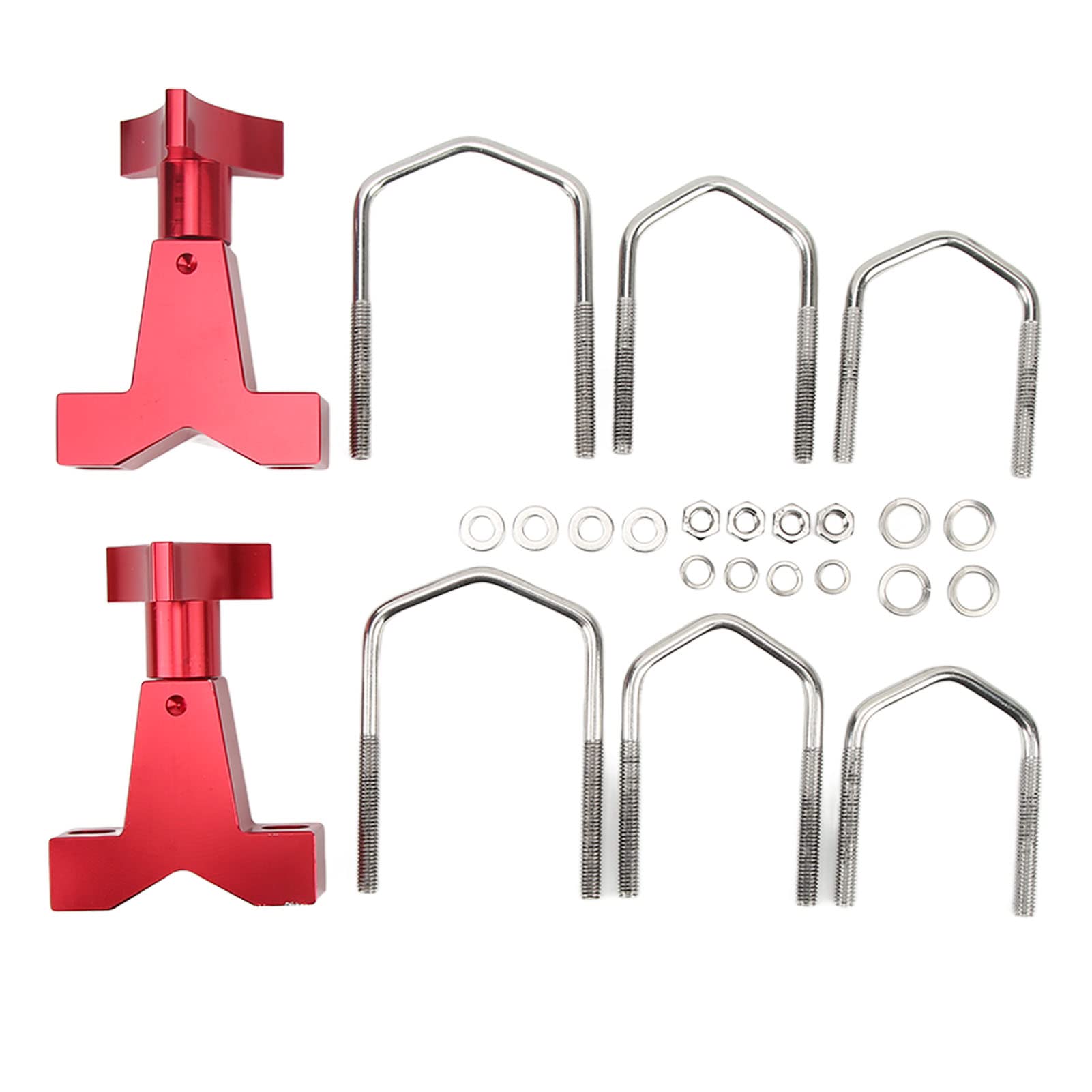 Lift Jack Mount 6061 Billet Aluminio Rojo Anodizado Reemplazo para Offroad 1in a 2.5in Tubos Redondos Cuadrados
