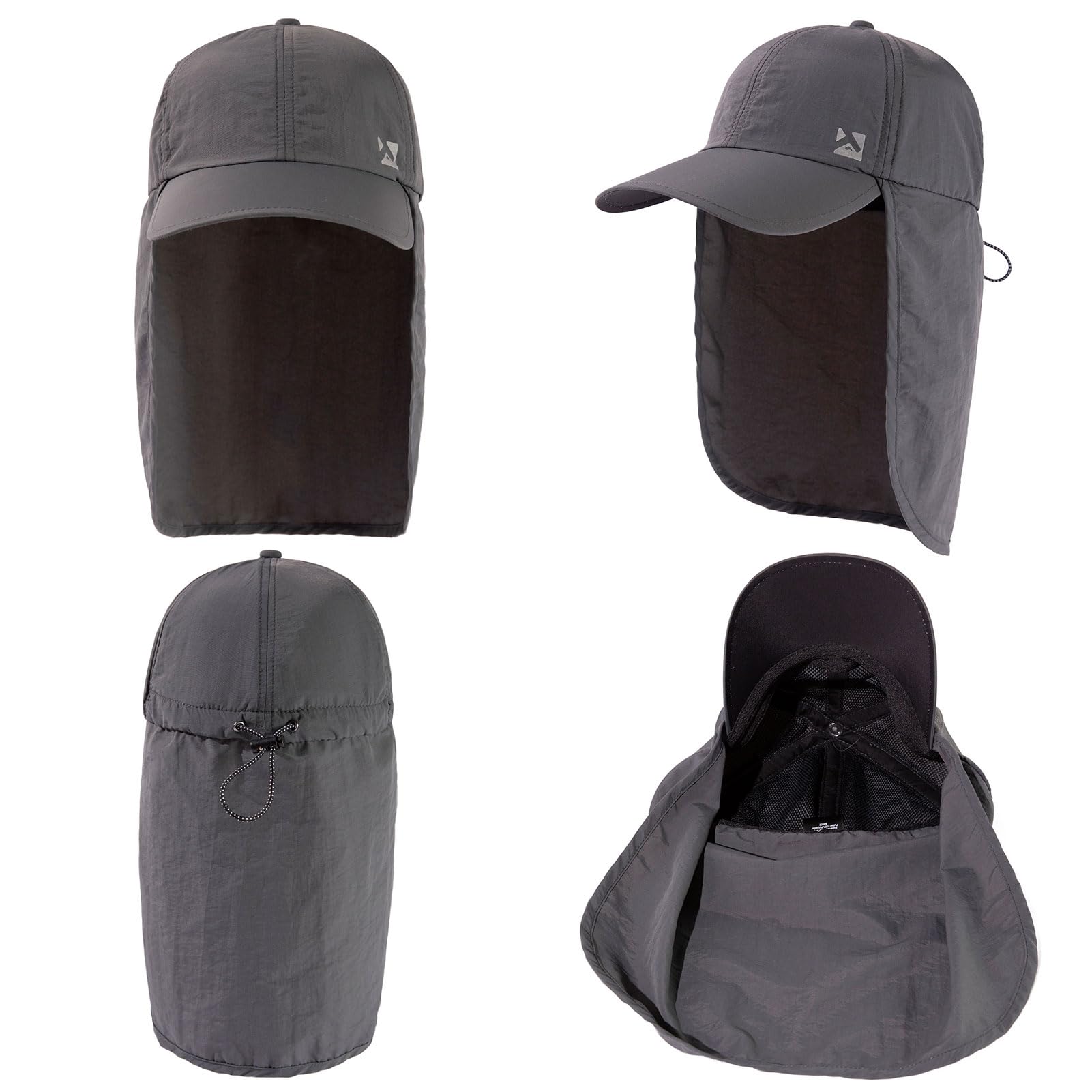TOP-EX Casquette de baseball imperméable pour homme et femme avec rabat de cou, protection UV, pliable, chapeau d'été, safari, randonnée, chapeau de plein air, respirant, réglable