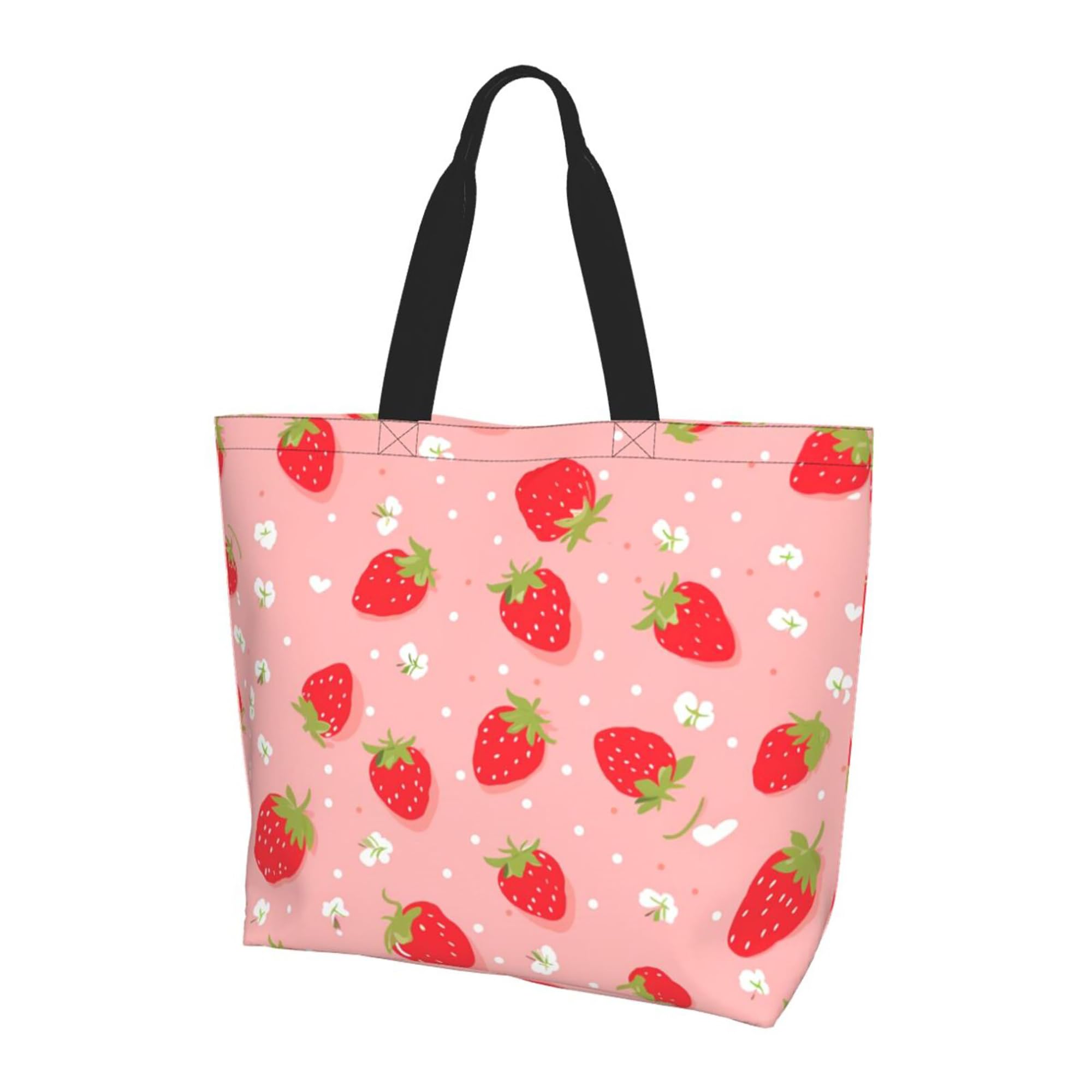 BIFMVOG Women's Strawberry Zipper Large Beach Work & Travel Tote Purse