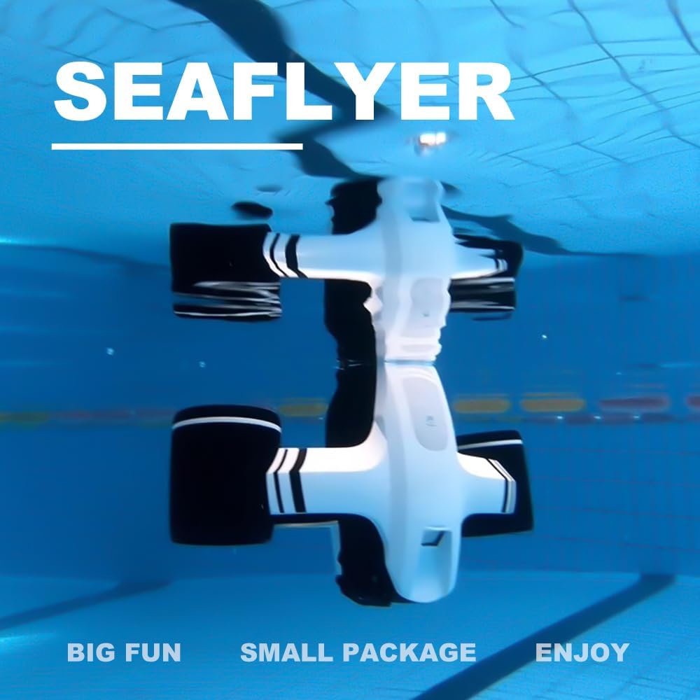 ROBOSEA Seaflyer Seascooter 800W Underwater Scooter 100ft Depth Water Propellers Diving Equipment for Swimming Pool Sea