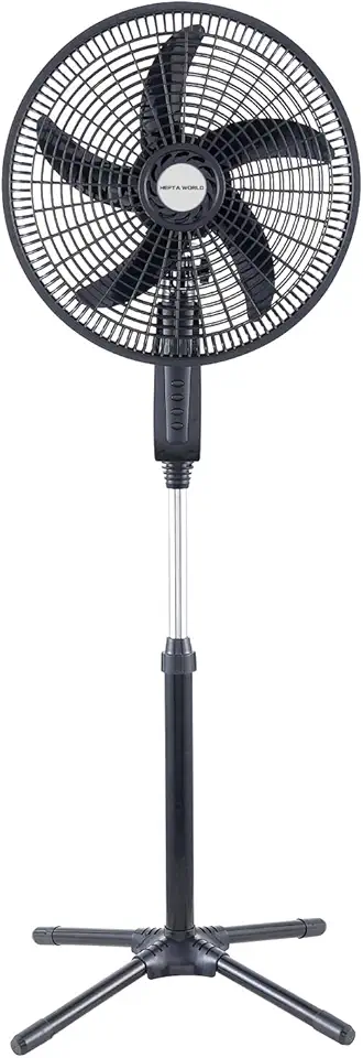 HEPTA WORLD Ventilador de Coluna, Resfriamento, Silencioso, Design Slim para Casa Escritório (PRETO, 110V, 101)
