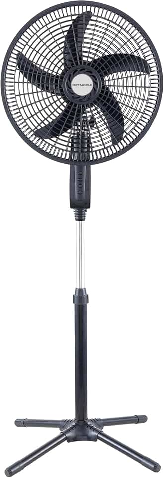 HEPTA WORLD Ventilador de Coluna, Resfriamento, Silencioso, Design Slim para Casa Escritório (PRETO, 110V, 101)