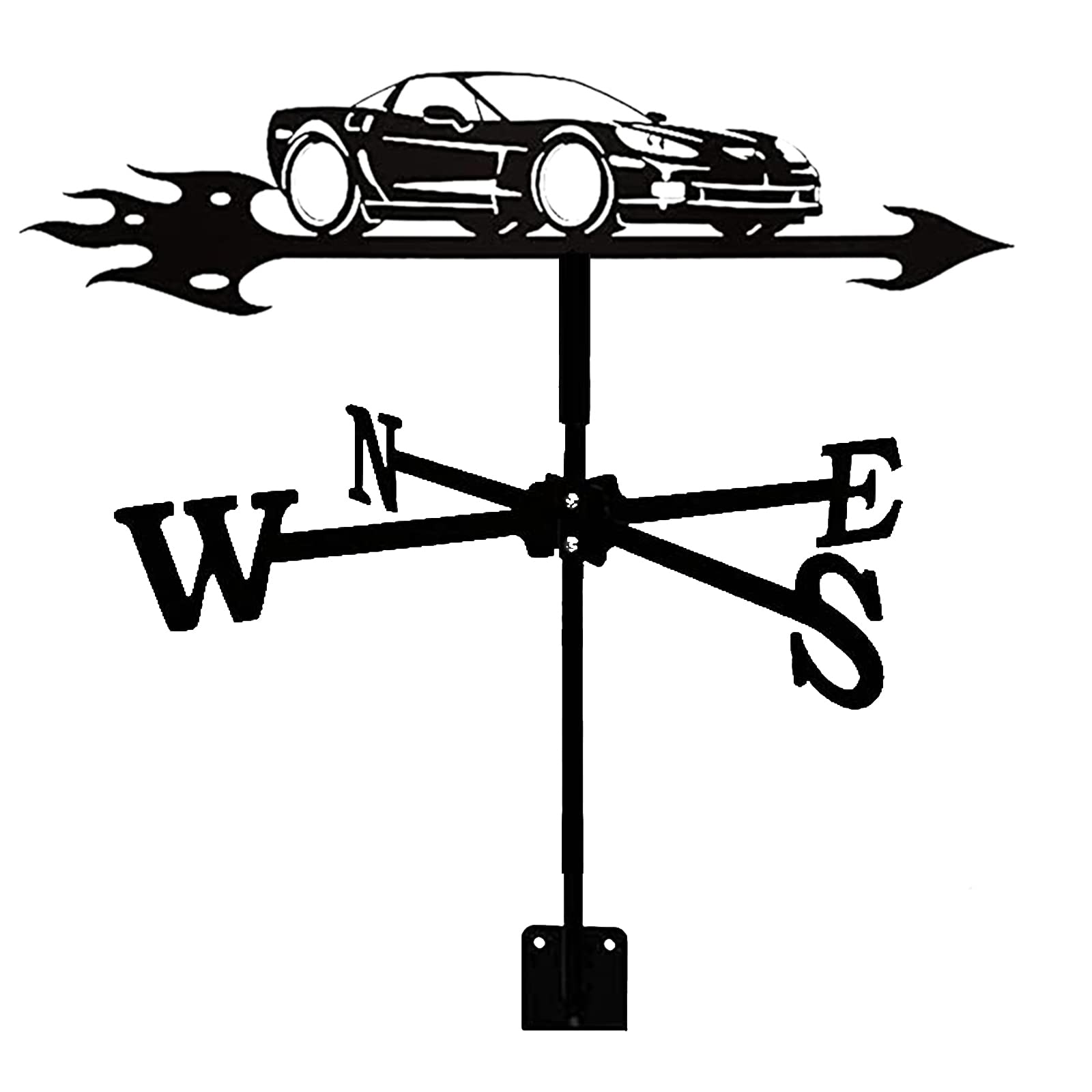 TAXXII Metal Outdoor courtyard weather vane wrought iron Iron Wind Vane Stainless Steel Yard Weather Direction Indicator weathercock Measuring Tool
