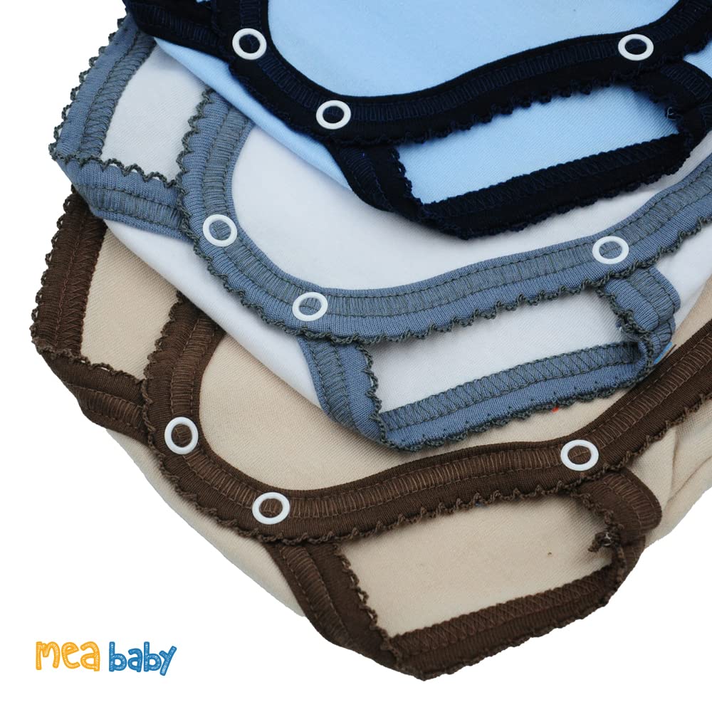 MEA BABY niemowlęce body z długimi rękawami unisex z nadrukiem, opak. 5 szt. Body dla niemowląt dla chłopców Body dla niemowląt dla dziewczynek (62)