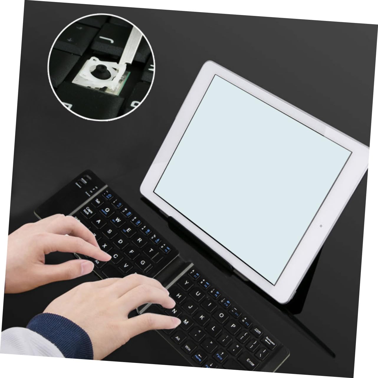 Housoutil Tastiera Wireless Pieghevole Tasti Design Pieghe Compatto per Cellulare Tablet e Computer Portatile Realizzata in Materiale Abs Resistente