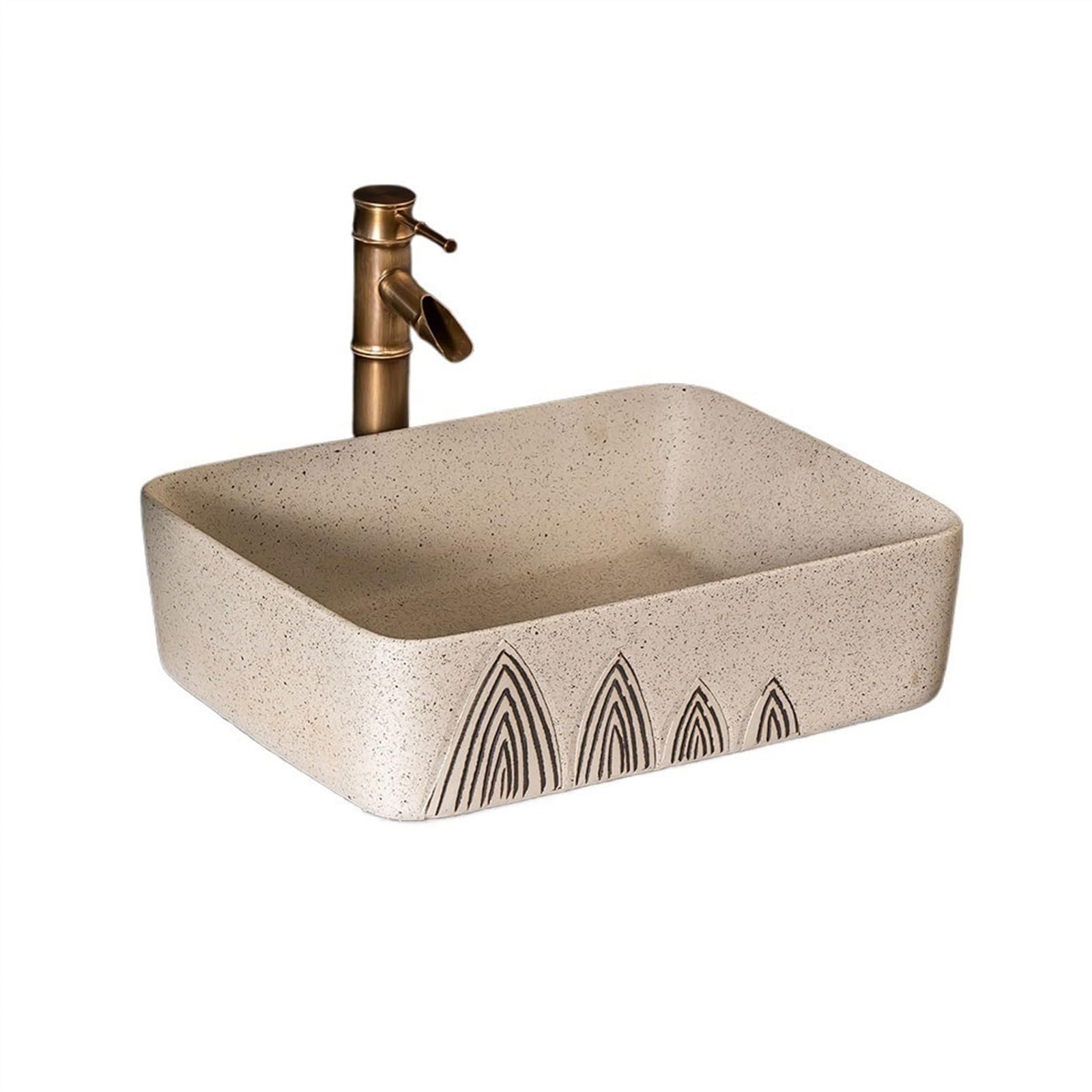 Aioneer Bathroom Sink Countertop Basin Hotel Washbasin Bathroom Household Bathroom Sink Vintage Ceramic Washbasin Lavatory Vanity
