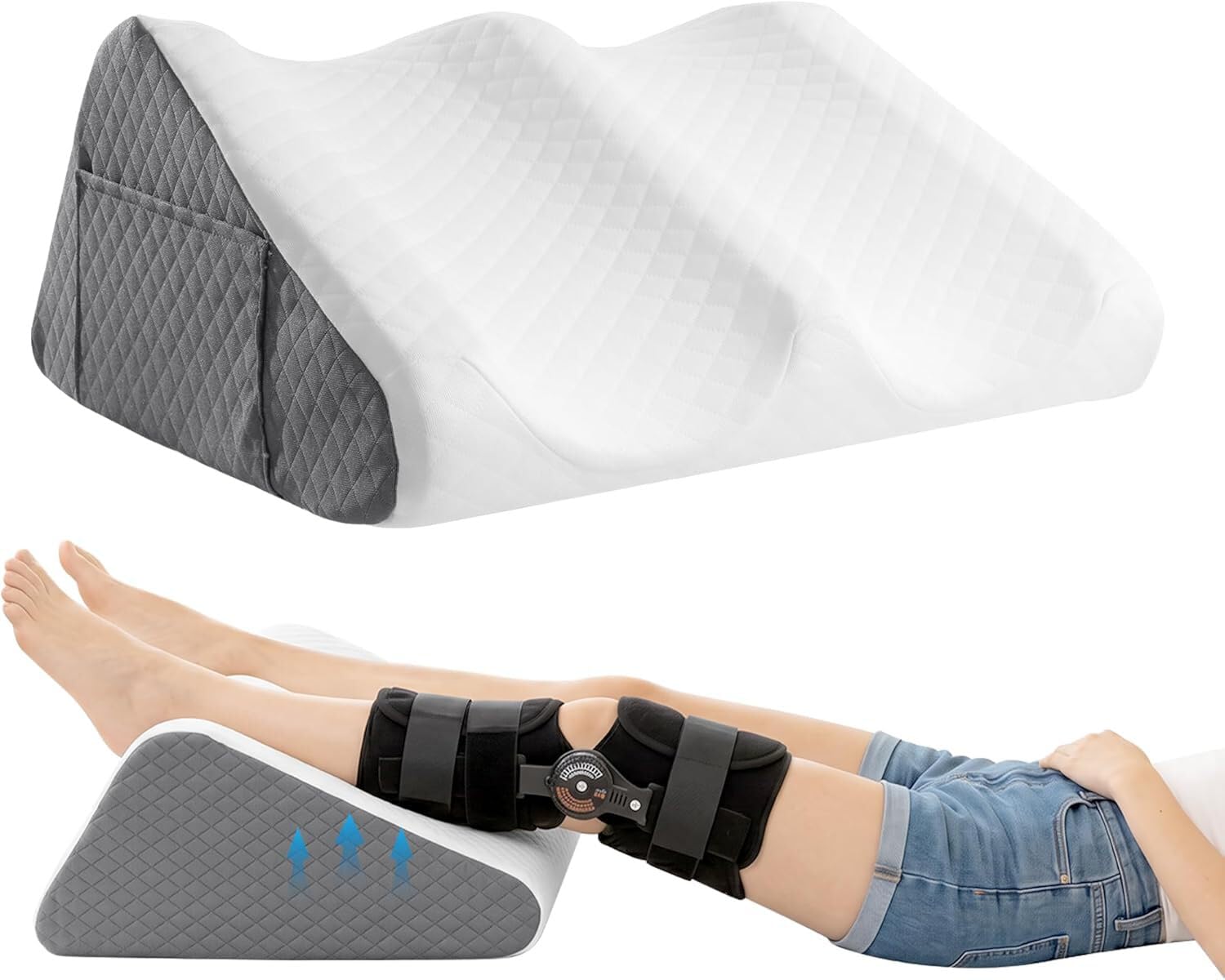 QUXVUIS Adjustable Pain Relief Ergo Pillow Cooling Pillow For Neck