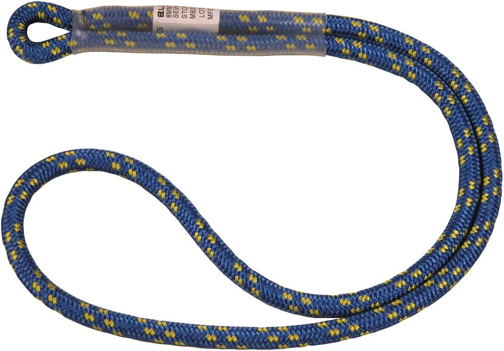 Bluewater Dynamic Prusik Cord 8mm 18" Sewn Loop Blue