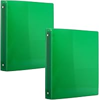 Vista 11 de JAM PAPER - Carpetas de plástico de 1 pulgada - Carpetas de 3 anillas surtidas (rojo, azul, verde y naranja) - Paquete de 4