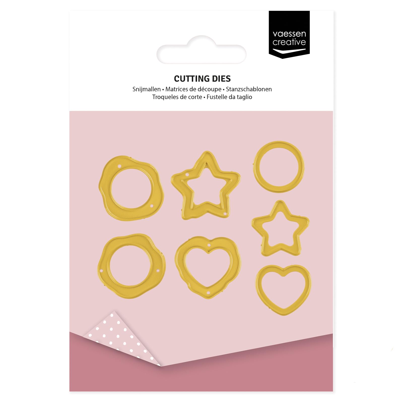 Vaessen Creative Cutting Dies Set - Paper Seals - 7 Shape Dies of Ø 1" - Card Making Supplies - Metal Craft Dies for Scrapbooking and Christmas Papercrafts