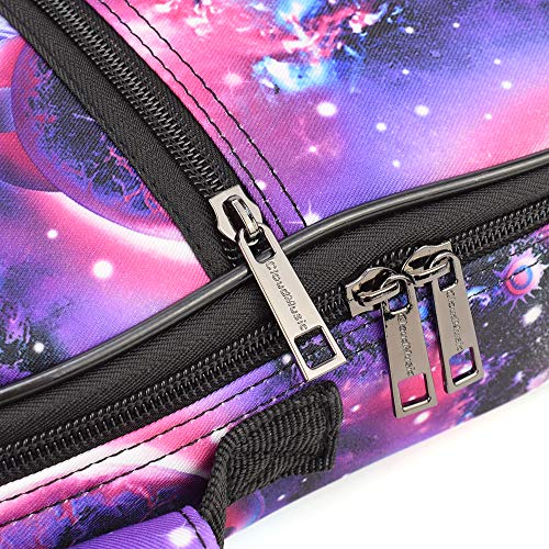 Cloudmusic Soprano Ukulele Case Galaxy Ukulele Backpack Aurora Violet 10Mm Padded Ukulele Gig Bag With Planet Starry Night Pattern Purple #TOP3