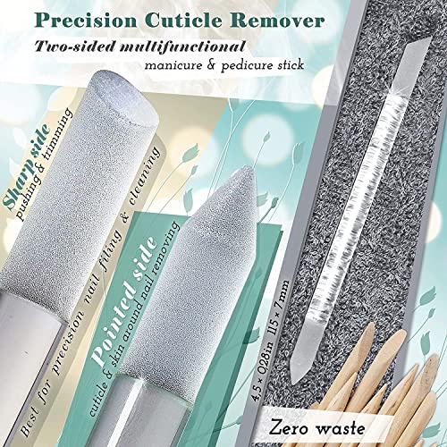 Repousse-cuticules en verre (5 pcs) : bâton de manucure et dissolvant de précision