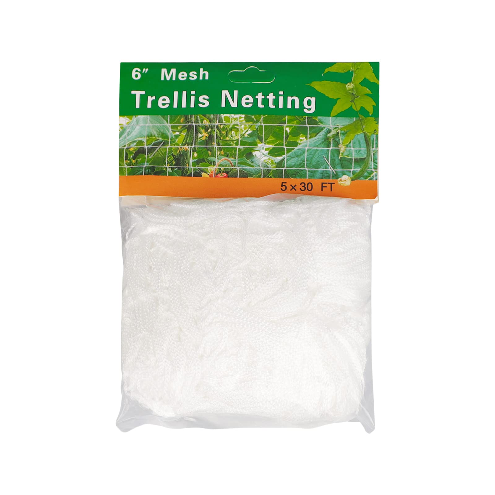 Xinchia White Garden Trellis Netting Climbing Plants Support Netting Heavy-Duty Polyester Climbing Vine Net Mesh Grow Tent For Vegetable Clematis Cucumber Grapes Tomatoes Flower Vine Plant 5X30ft/10X30ft