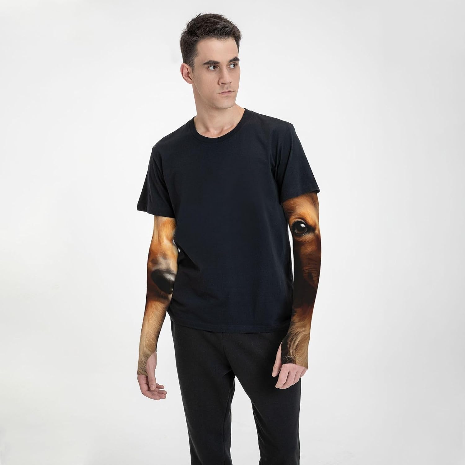Arm Sleeves Cooling UV Sun Sleeves for Men & Women | Long Haired Dachshund Uv Sleeve Sun Protection Sports Compression Upf 50+|Breathable|Tattoo Cover Up|Outdoor Work