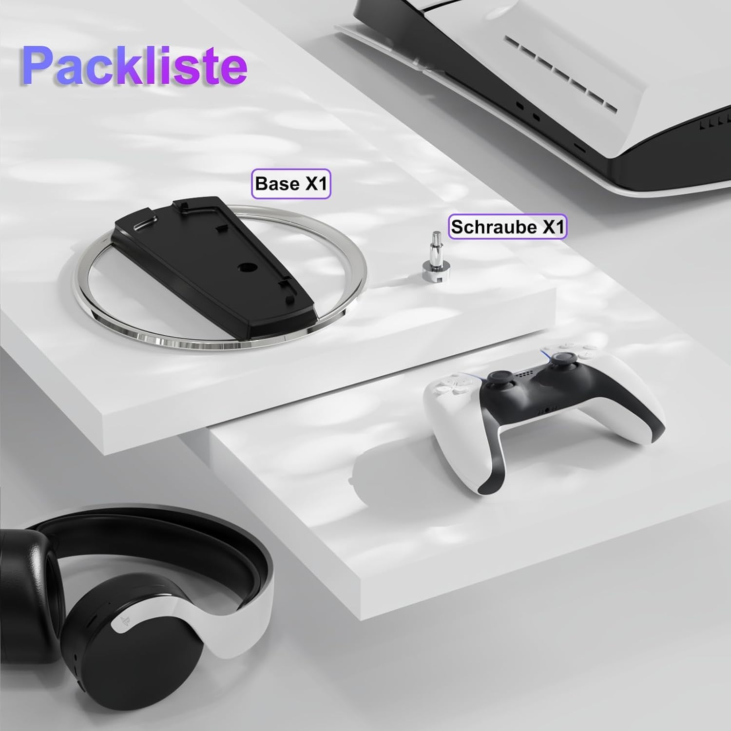 für PS5 Slim Standfuß, Vertikaler Ständer für Playstation 5, PS5Slim, PS5-Pro, Reguläre Modelle, Digital Editions Disc Versions