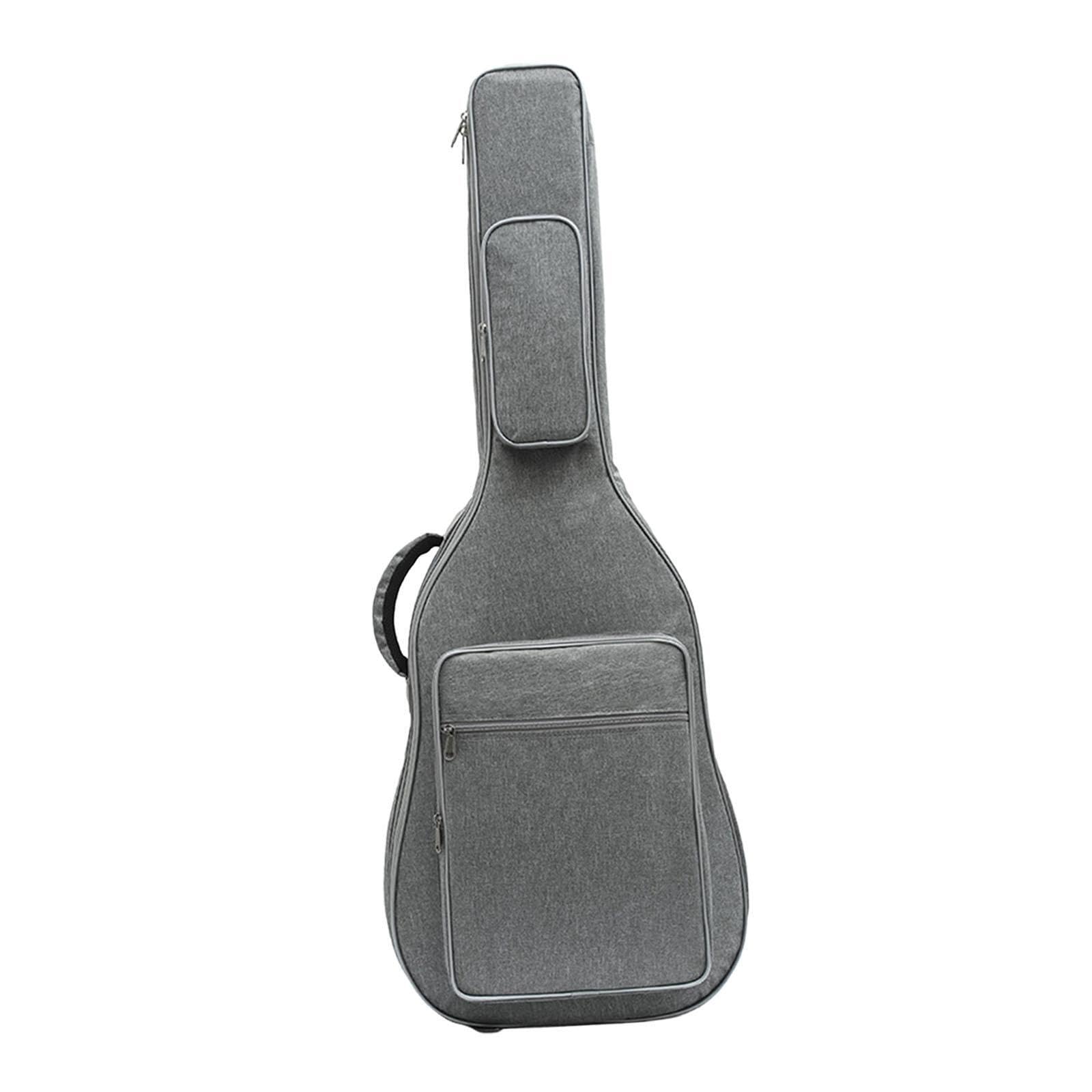 Pokrowiec na gitarę elektryczną, pokrowiec na gitarę, koncert, z dużą kieszenią akcesoria, pliki muzyczne, notatniki, kable, elektryczną, Szary, 38x8x103 cm