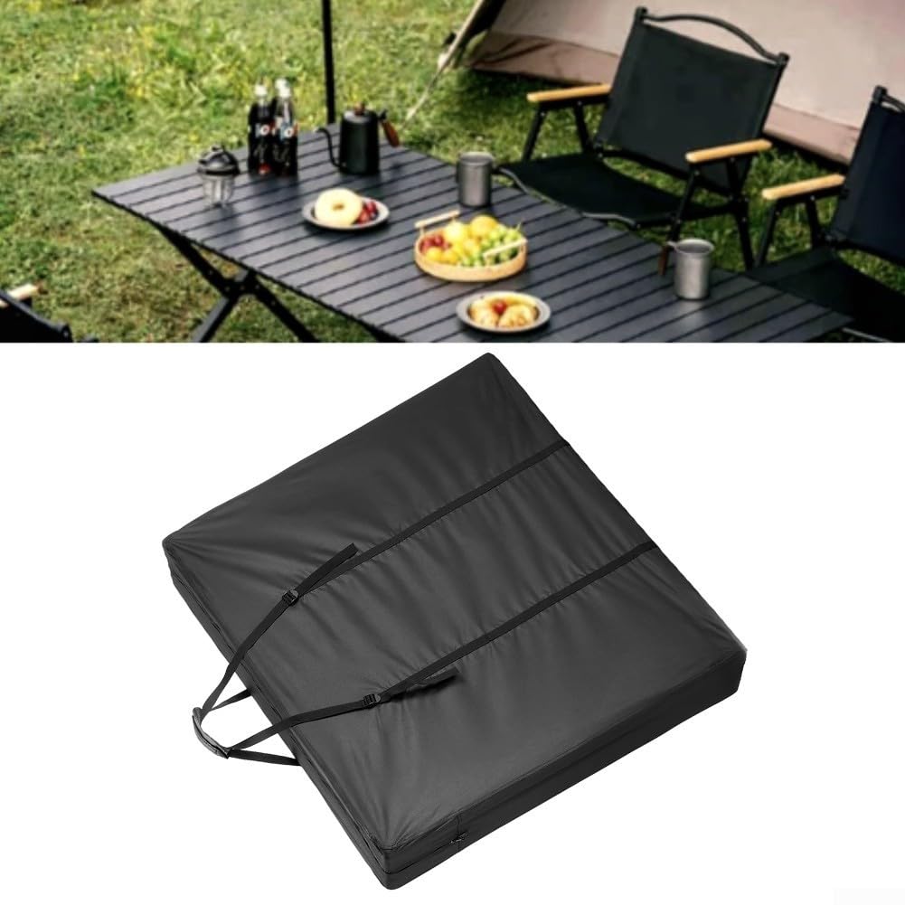 Bolsa de almacenamiento plegable de tela Oxford impermeable 210D 420D 600D, 110 x 21 x 110 cm, bolsa de transporte grande para mesas plegables, cubierta de mesas de picnic con correa para