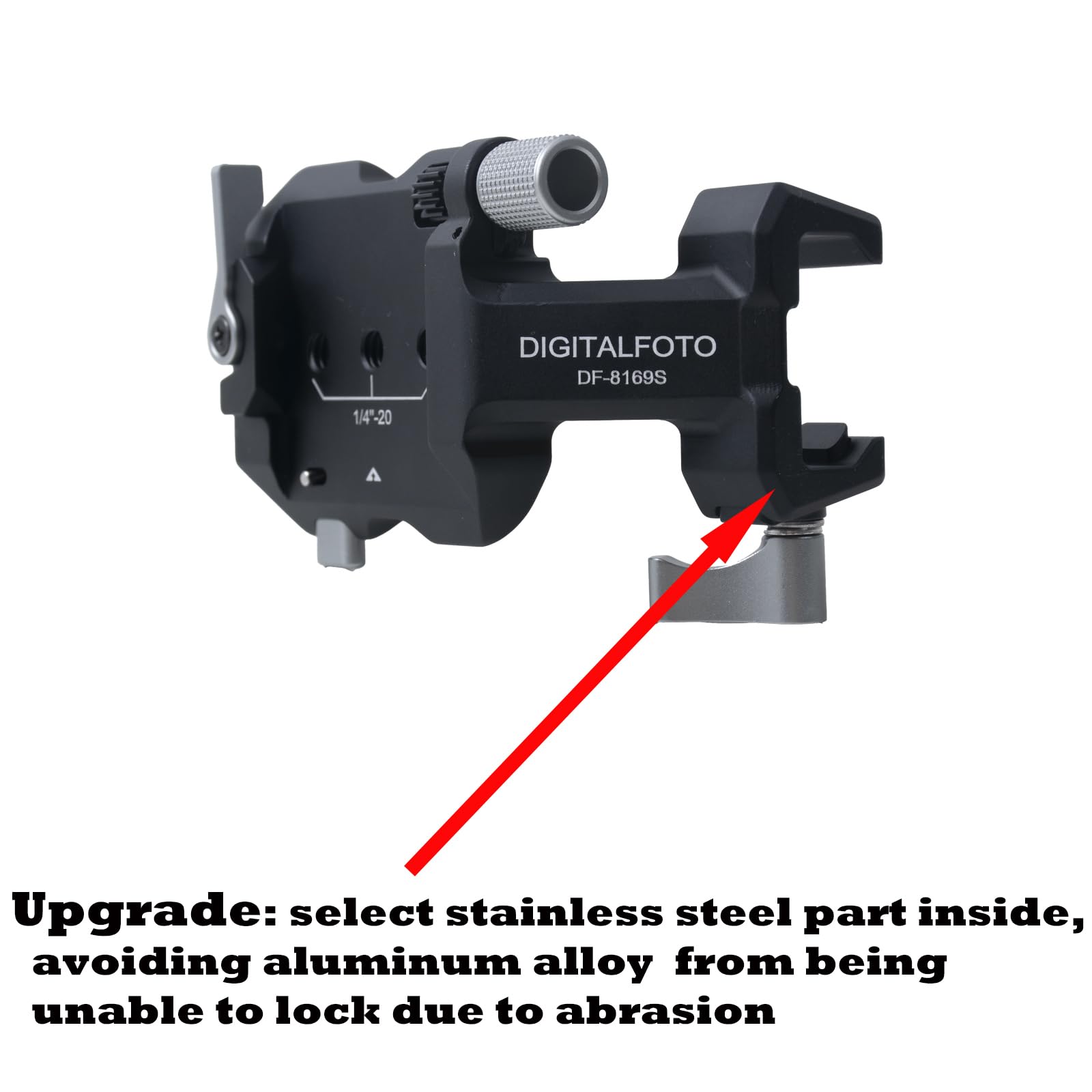 DF DIGITALFOTO RS3 Verticale Camerabevestiging, Professionele Portretbevestiging voor Social Media-werk, Compatibel met DJI RONIN RS2/RS3/RS3 Pro Gimbal, Laadvermogen 4,5 kg, Zwart