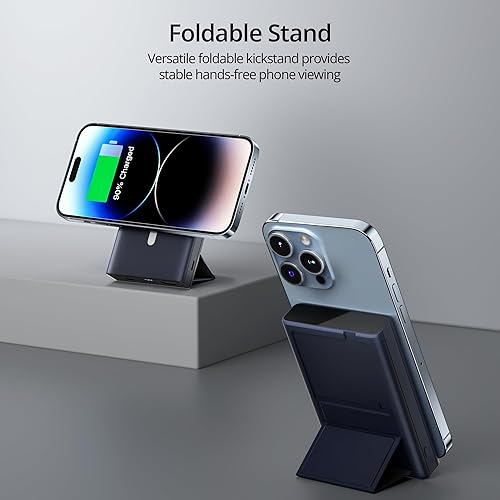 Miniatura 4 de LULULOOK Paquete de baterías, banco de energía portátil de 10000 mAh, cargador rápido de 22.5 W, cargador inalámbrico Magentic para iPhone