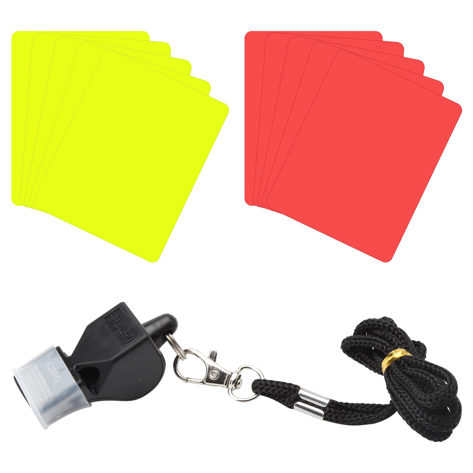 APOMOONS Tarjeta de árbitro de fútbol de 10 piezas, tarjeta amarilla y roja de fútbol árbitro, tarjeta roja y amarilla de fútbol, herramienta de árbitro para partidos de fútbol para la competencia