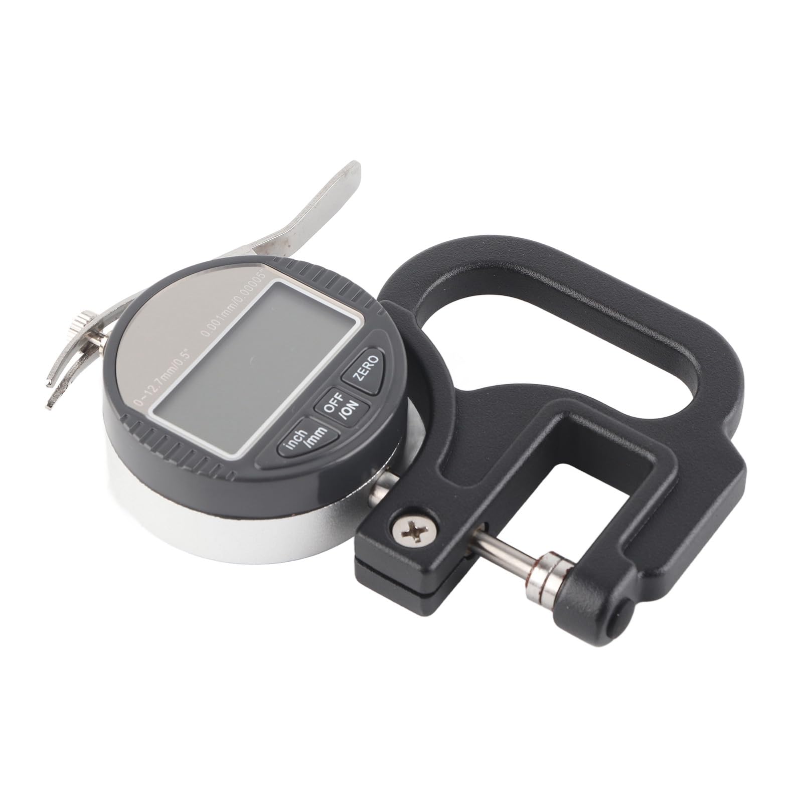 Jeanoko Misuratore di Spessore Digitale, Strumento di Misurazione dello Spessore a Pressione Rapida Precisione 0,001 Mm 0-12,7 Mm per Spugna di Pellicola in Tessuto di Carta in Pe