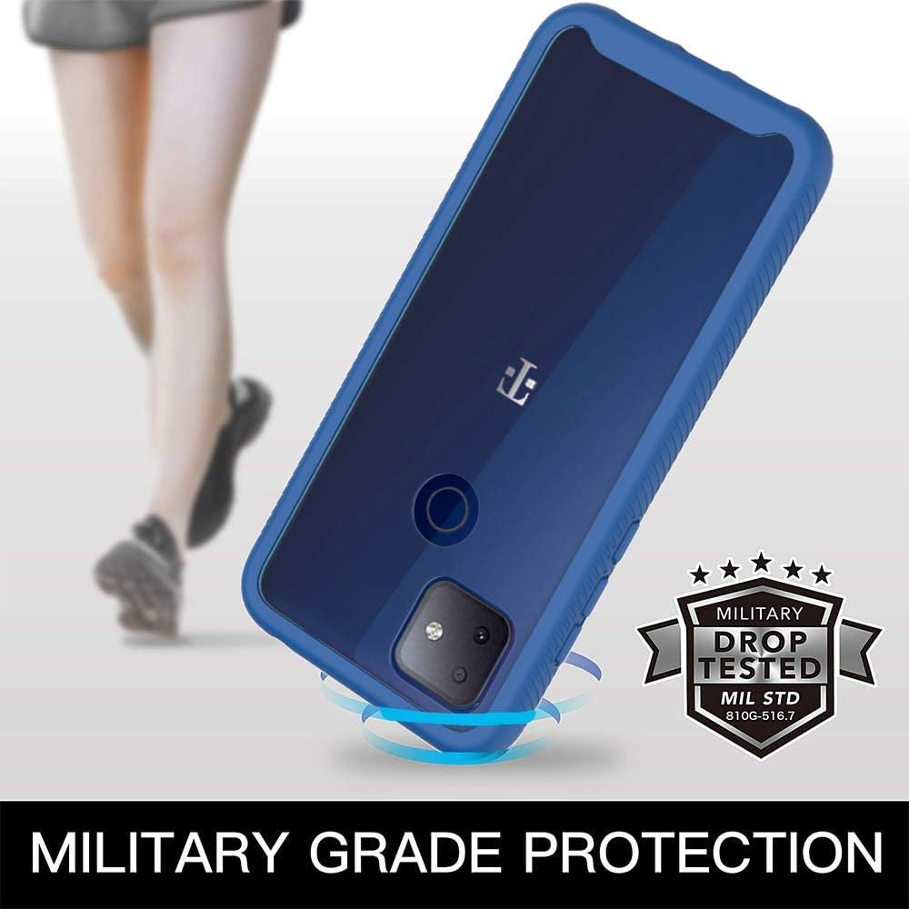 ONOLA Phone Case for T-Mobile TCL Revvl 4 Plus Case,TCL Revvl 4 Plus Case with Built-in Screen Protector,TCL Revvl 4 Plus Phone Case,Cover for T-Mobile TCL Revvl 4 Plus Phone (Blue)