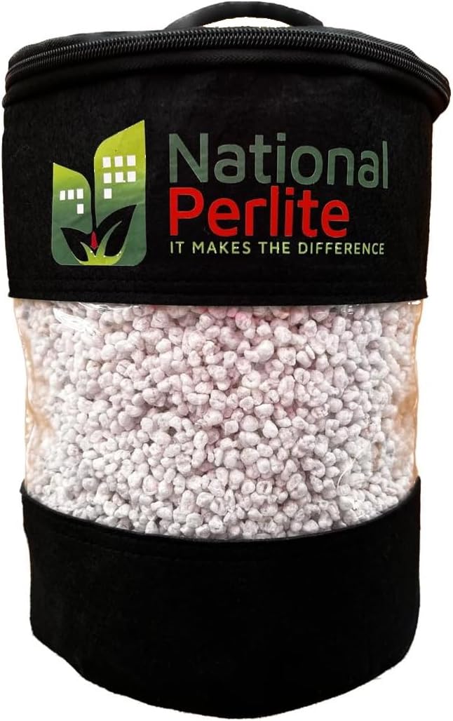 10L Premium Perlite Grow Bag: Ideal for Standalone Farming, Soil Mix, or Hydroponics. Agricultural size 5-10 mm. Best Growing Medium for Indoor and Outdoor Farming. Made in UAE by National Perlite.