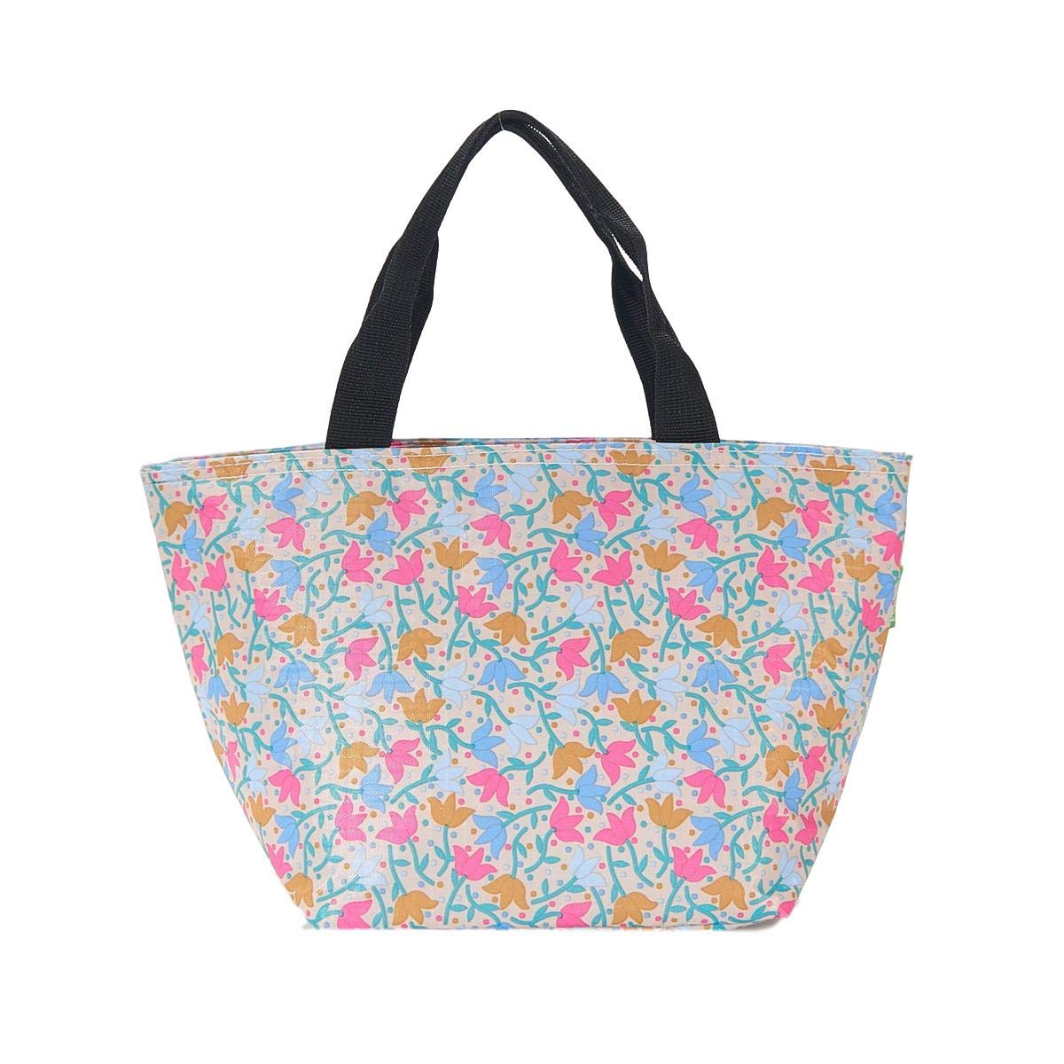 ECO CHICECO CHIC expandable lunch cool bag - Ditsy Doodle (Beige)