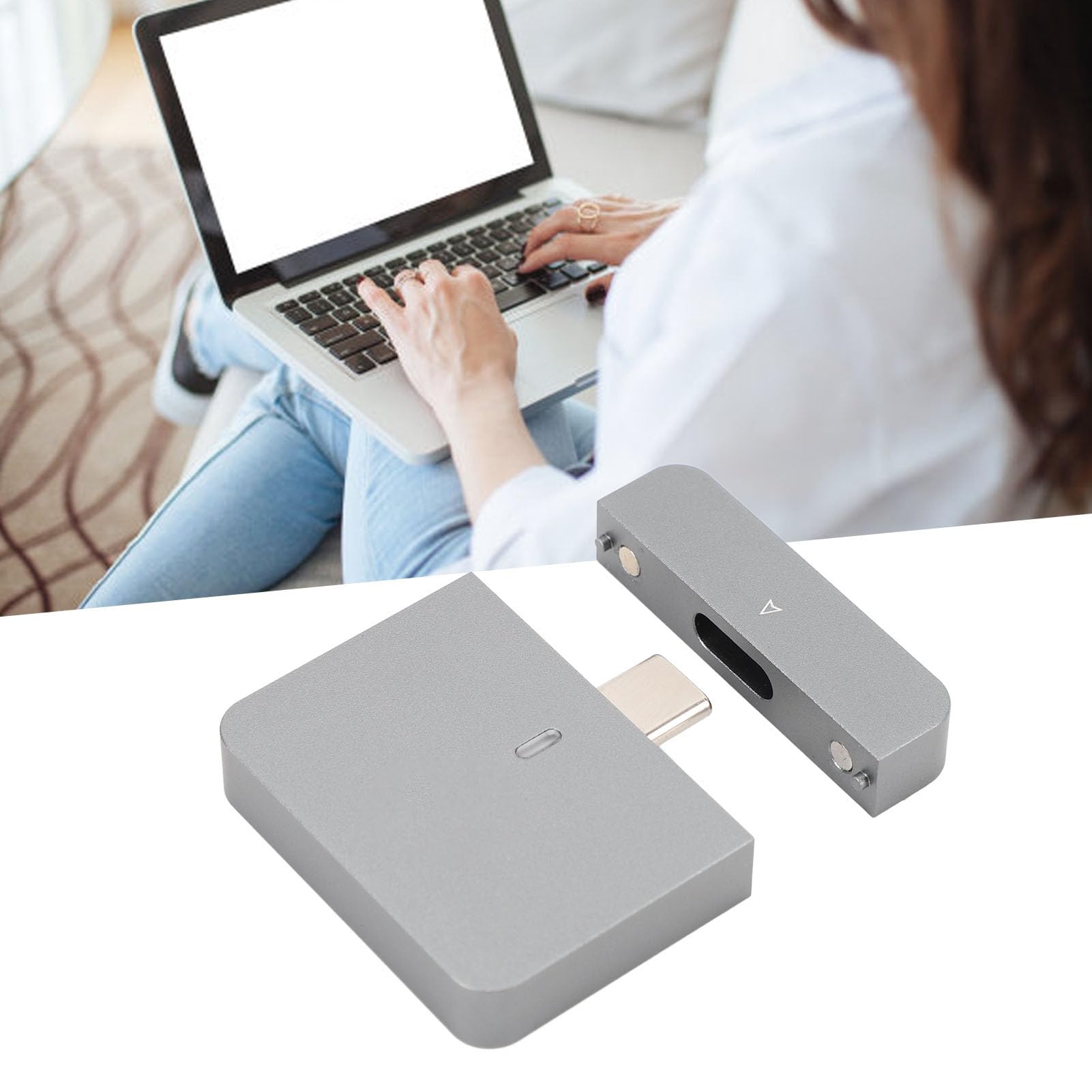 Obudowa SSD M.2 NVMe 2230, 10 Gb/s USB3.2 Gen2 Type C Adapter Obudowy M.2 SSD, Magnetyczna Przenośna Obudowa Dysku SSD ze Stopu Aluminium do Laptopa PC (256GB)