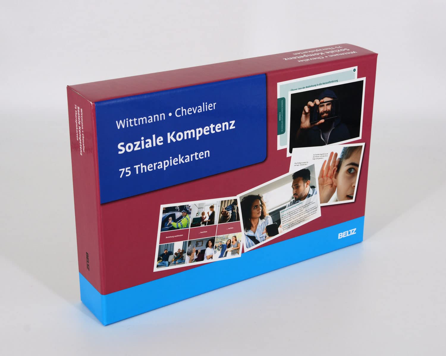Soziale Kompetenz: 75 Therapiekarten. Mit 24-seitigem Booklet in hochwertiger Klappkassette, Kartenformat 16,5 x 24 cm (Beltz Therapiekarten)