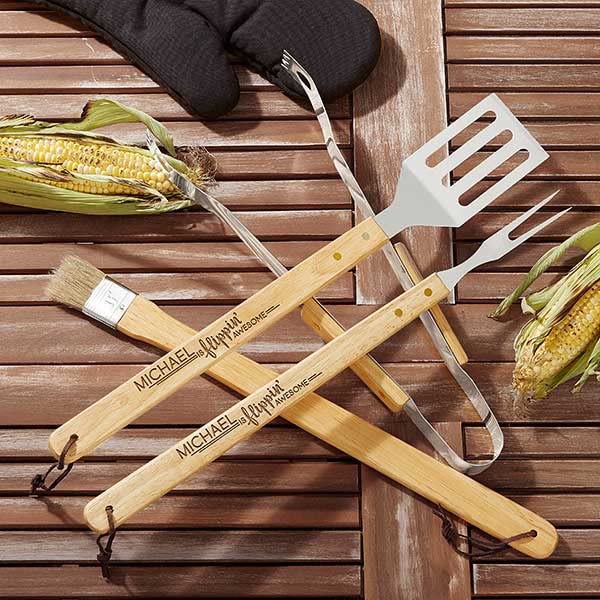 Set de utensilios para parrilla personalizados miniatura 2
