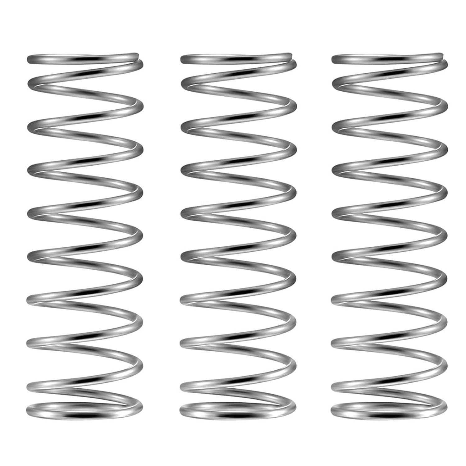 20Pcs SP9706 Mechanical Compression Spring, Stainless Steel Extension Spring 0.041 GA x 1/2 in. x 1-1/2 in. Sliver Tone (1X12.7X38mm)