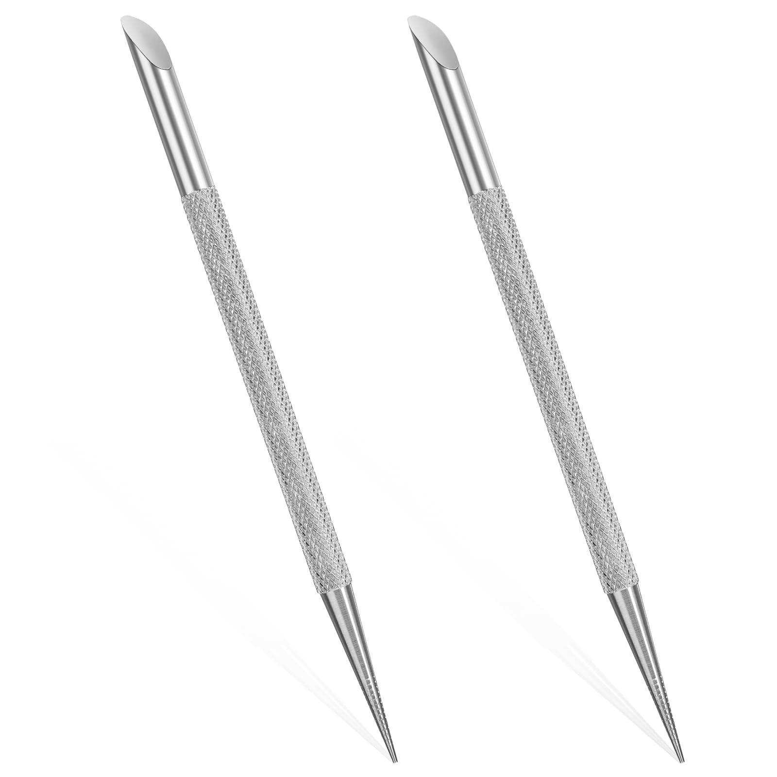 Qianyu Set di 2 spingicuticole professionali in acciaio inox, per la rimozione delle cuticole