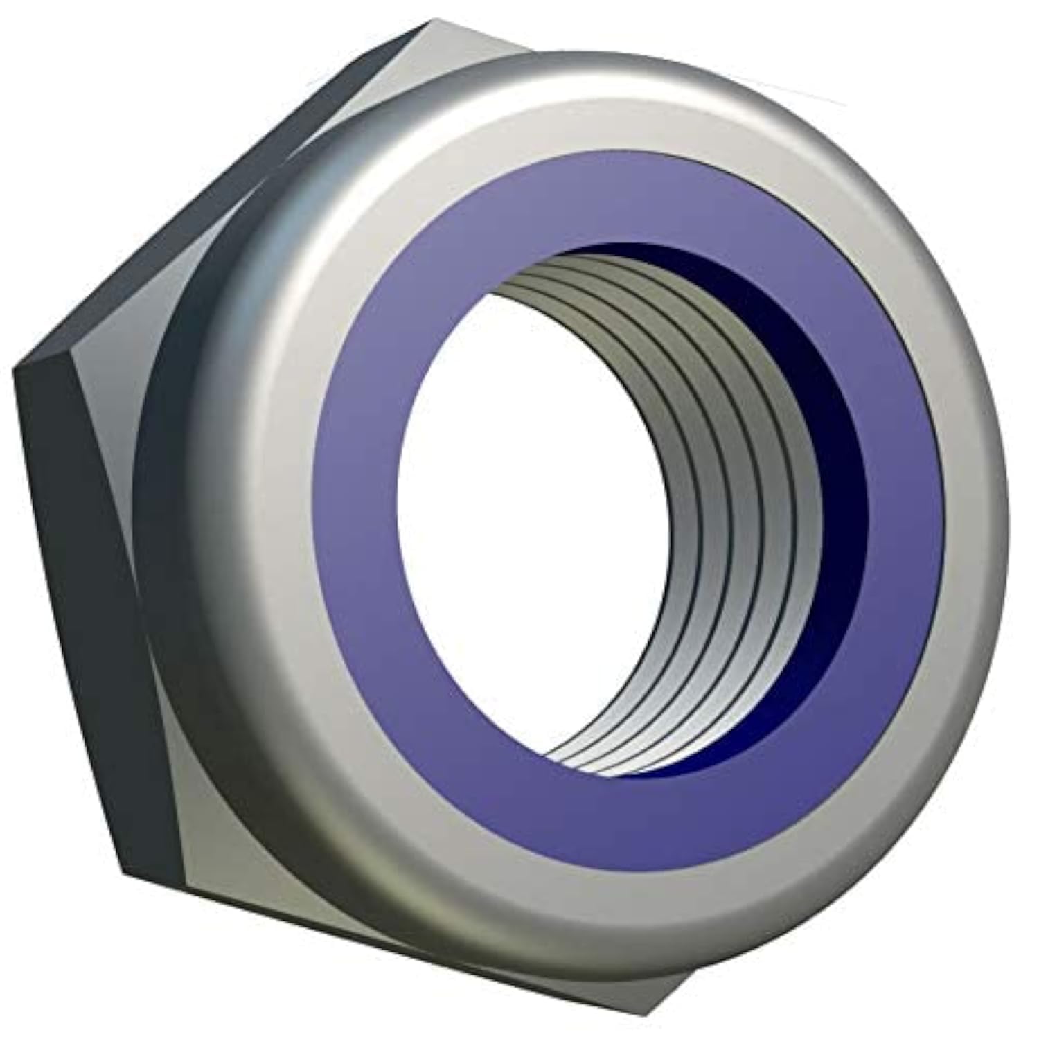 M12 Dadi Di Acciaio Legato Zincato (5 Pezzi) Antisvitamento Autobloccante Con Nylon Inserti E Zinco Rivestimelio - Dado Flangiato Di Bloccaggio ISO 10511 DIN 985 (12mm Ø)