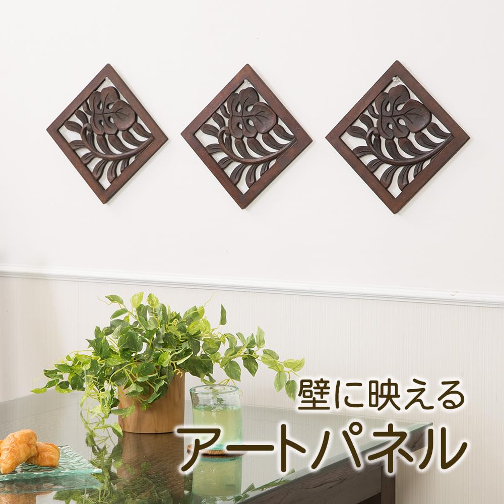 アジアン壁掛けパネル Amazon.co.jp: 51525 アジアン雑貨 フラワーMDFアートパネル